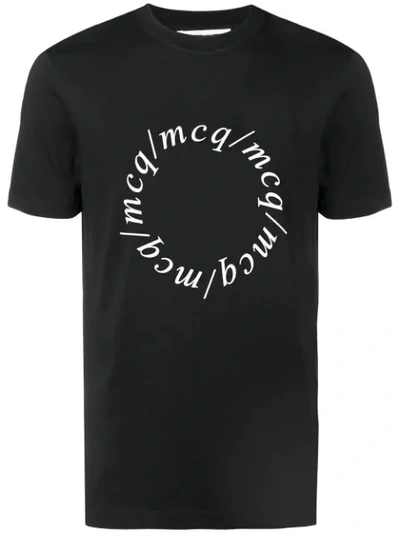 Shop Mcq By Alexander Mcqueen Mcq Alexander Mcqueen Printed Logo T-shirt - Black