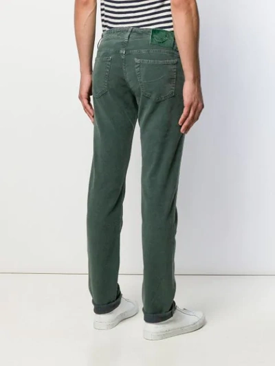 Shop Jacob Cohen Slim Fit Chinos In Green