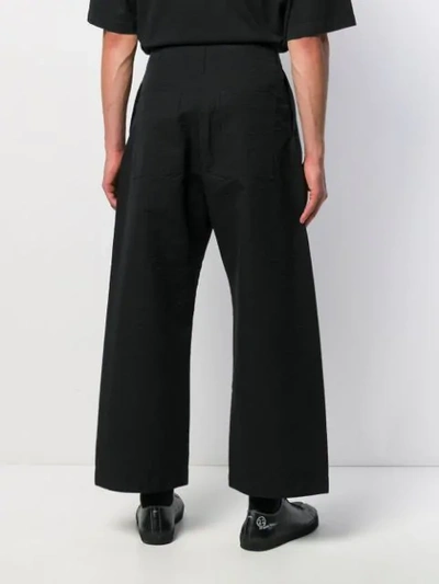 Shop Craig Green Wide Leg Cropped Trousers In Black