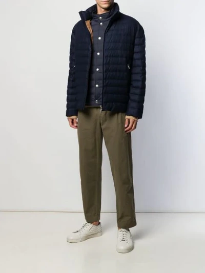 BRUNELLO CUCINELLI QUILTED PUFFER JACKET - 蓝色