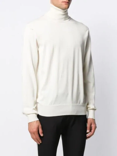 Shop Dolce & Gabbana Oversized Roll-neck Sweater In White