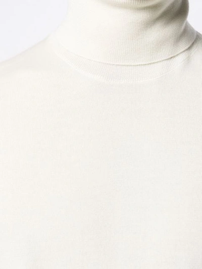 Shop Dolce & Gabbana Oversized Roll-neck Sweater In White