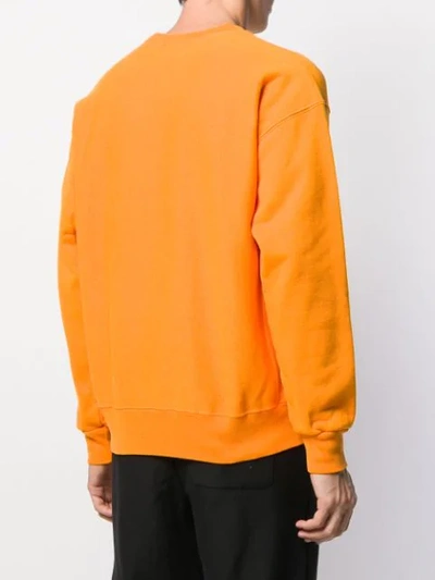 Shop Aries Temple Print Sweatshirt In Orange