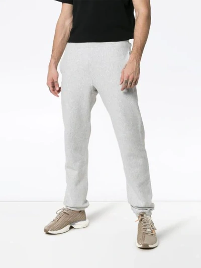 Shop Champion Reverse Weave Cotton Sweatpants In Grey