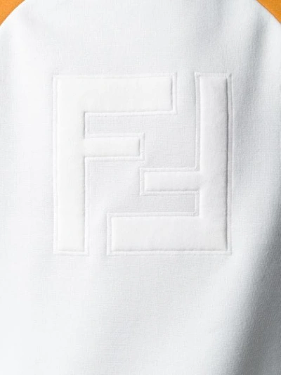 Shop Fendi Ff Panelled Sweatshirt In White