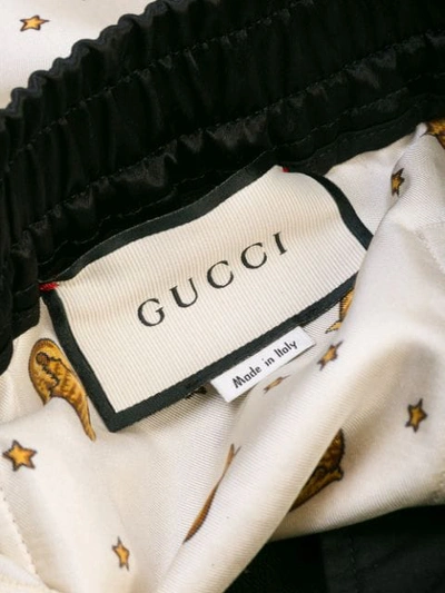 Shop Gucci Panelled Track Shorts In Black