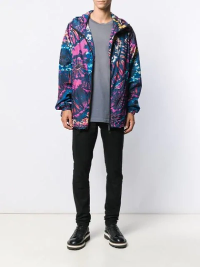 Shop Dsquared2 Graphic Print Jacket In Blue