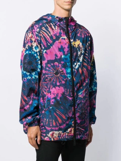 Shop Dsquared2 Graphic Print Jacket In Blue
