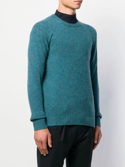 Shop Zanone Crewneck Jumper In Blue