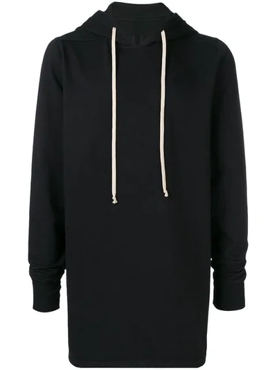 Shop Rick Owens Drkshdw Oversized Hooded Sweatshirt In 09 Nero