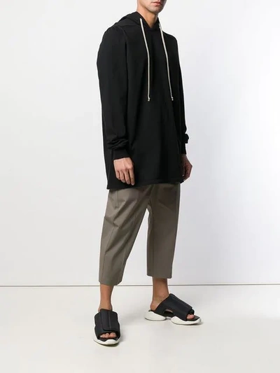 Shop Rick Owens Drkshdw Oversized Hooded Sweatshirt In 09 Nero