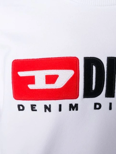 Shop Diesel Screw Division Sweatshirt - White
