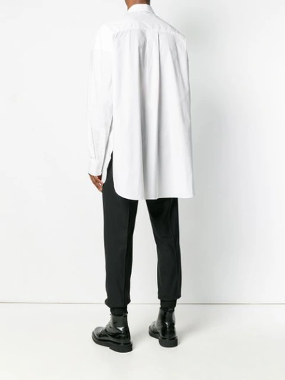Shop Juunj Juun.j Asymmetric Poplin Shirt - White