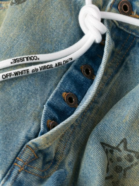 off white wizard jeans
