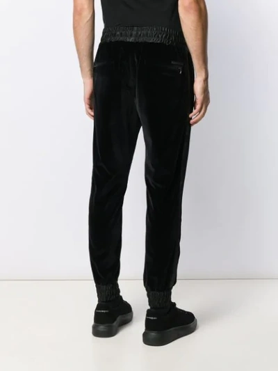 Shop Dolce & Gabbana Embroidered Logo Emblem Track Pants In Black