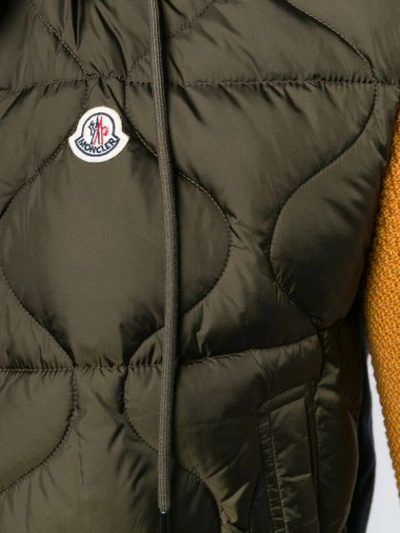 Shop Moncler Quilted Padded Vest - Green