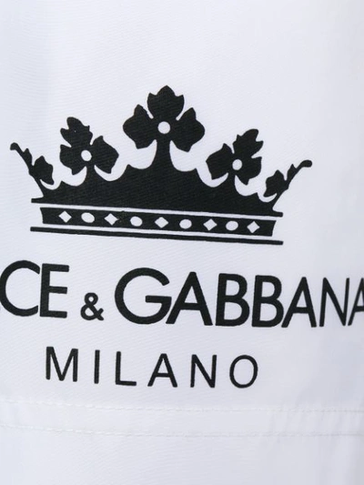 Shop Dolce & Gabbana Logo Swimming Shorts In White
