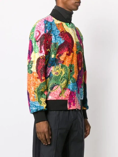 Shop Valentino Go Tiger Bomber Jacket In Qd7 Multi