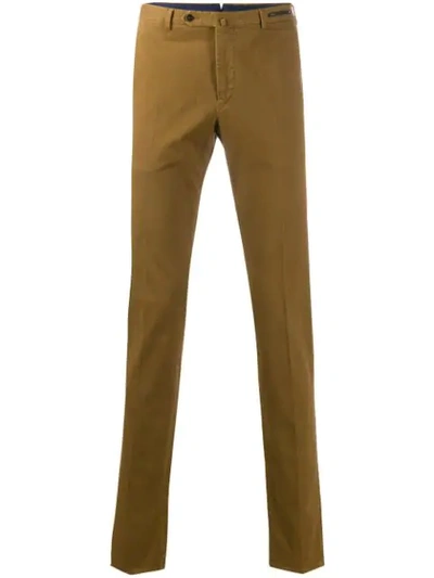 Shop Pt01 Slim Fit Trousers In Neutrals