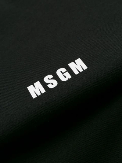 Shop Msgm Slogan Print T In 99 Black