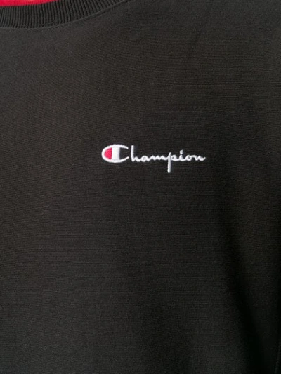 Shop Champion Branded Sweatshirt In Black