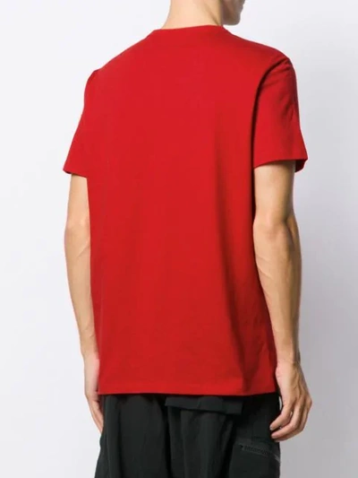 Shop Moncler Logo Print T-shirt In Red