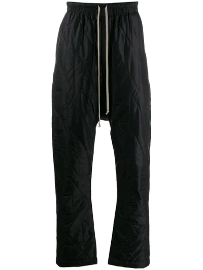 RICK OWENS DRKSHDW QUILTED TRACK PANTS - 黑色
