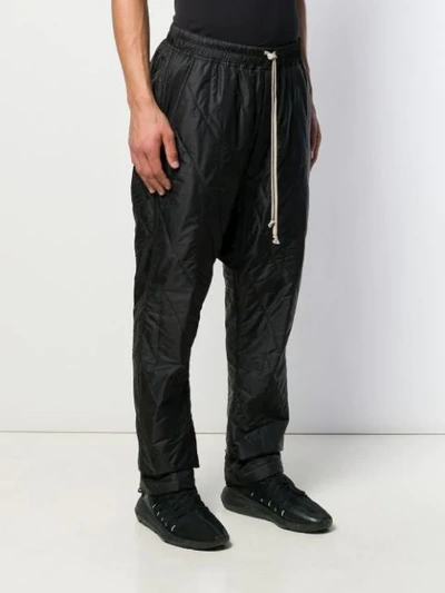 RICK OWENS DRKSHDW QUILTED TRACK PANTS - 黑色