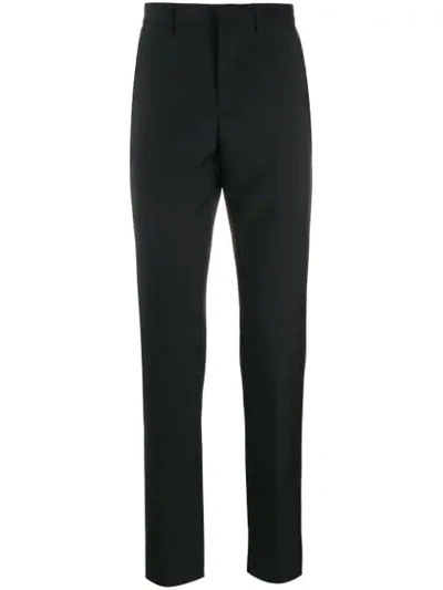 Shop Acne Studios Fitted Tapered Trousers In Black