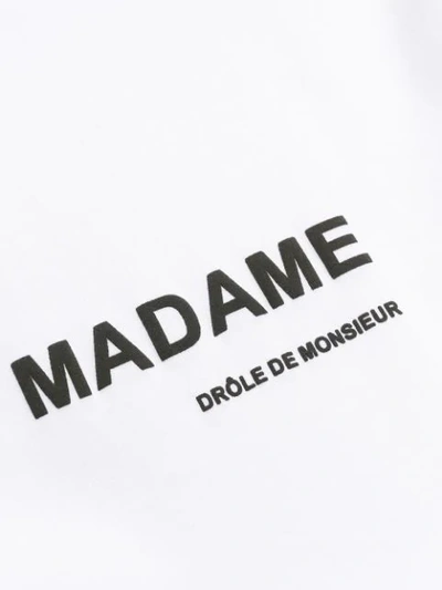 Shop Drôle De Monsieur Logo Print T-shirt In White