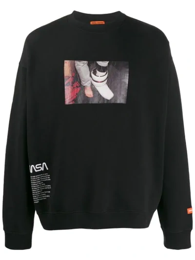 Shop Heron Preston Nasa Photo Print Sweatshirt In Black