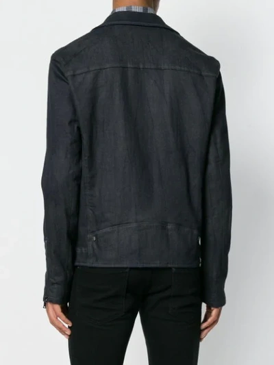 Shop John Varvatos Biker Jacket In Blue