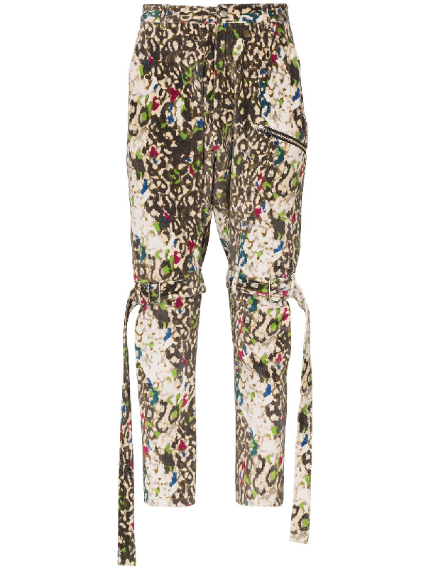 Sulvam Hose Mit Leopardenmuster In Green Modesens