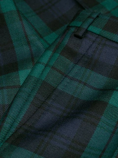 Shop Valentino Tartan Trousers In Green