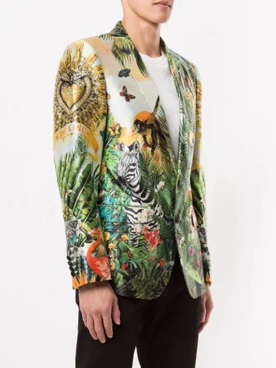 Shop Dolce & Gabbana Tropical King Print Blazer In Multicolour