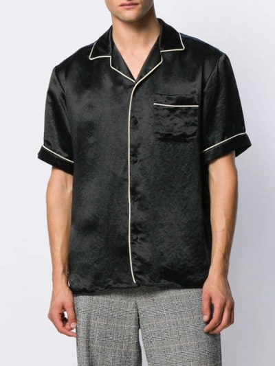 GUCCI PRINTED BACK SHORT-SLEEVED SHIRT - 黑色