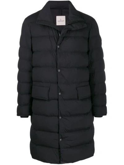 Shop Moncler Padded Mid-length Coat In Black