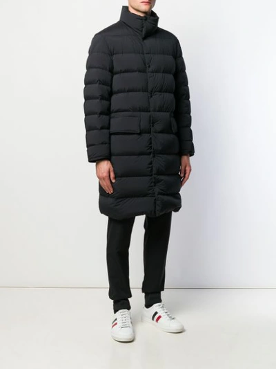 Shop Moncler Padded Mid-length Coat In Black