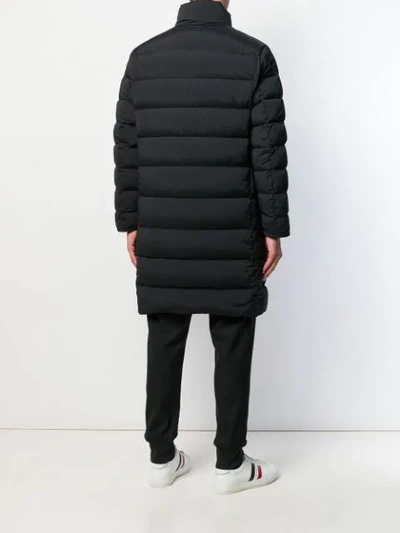 Shop Moncler Padded Mid-length Coat In Black