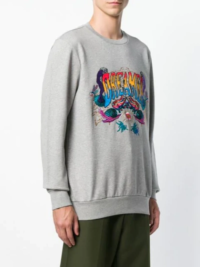 Shop Paul Smith Dreamer Print Sweatshirt In Grey