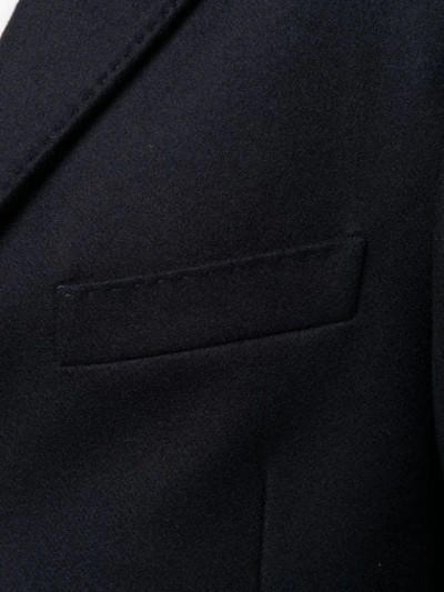 Fay Single-breasted Tailored Coat In Blue