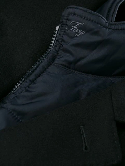 Fay Single-breasted Tailored Coat In Blue