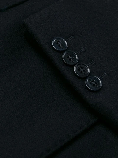 Fay Single-breasted Tailored Coat In Blue