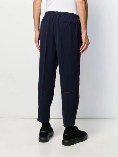 Shop Alexander Mcqueen Krepp-sporthose In 4250 Navy Blue