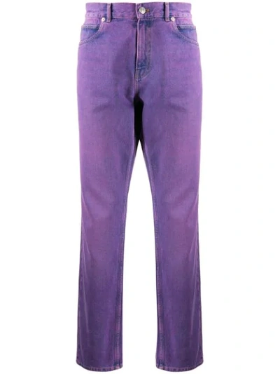 Shop Martine Rose Straight-leg Jeans In Purple