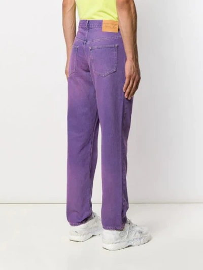 Shop Martine Rose Straight-leg Jeans In Purple