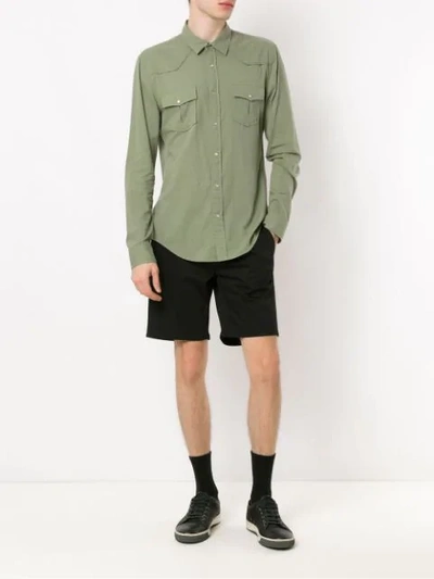 Shop Osklen Long Sleeved Shirt In Green