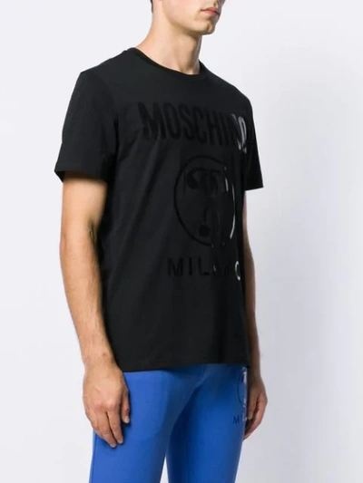 Shop Moschino Graphic Print T In Black