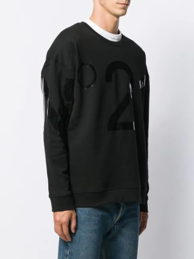 Shop N°21 Logo Printed Sweatshirt In Black