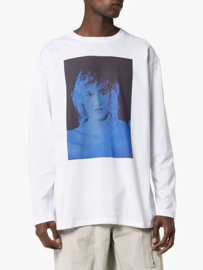 Shop Raf Simons Laura Dern Graphic T-shirt In White